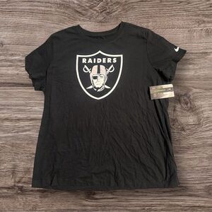 NWT Las Vegas Raiders Women's The Nike Tee Black In Size Large NFL Team Apparel